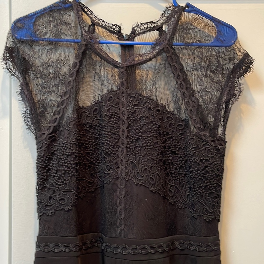 Very chic and classic Black-tie event lace and fabric floor length maxi dress!